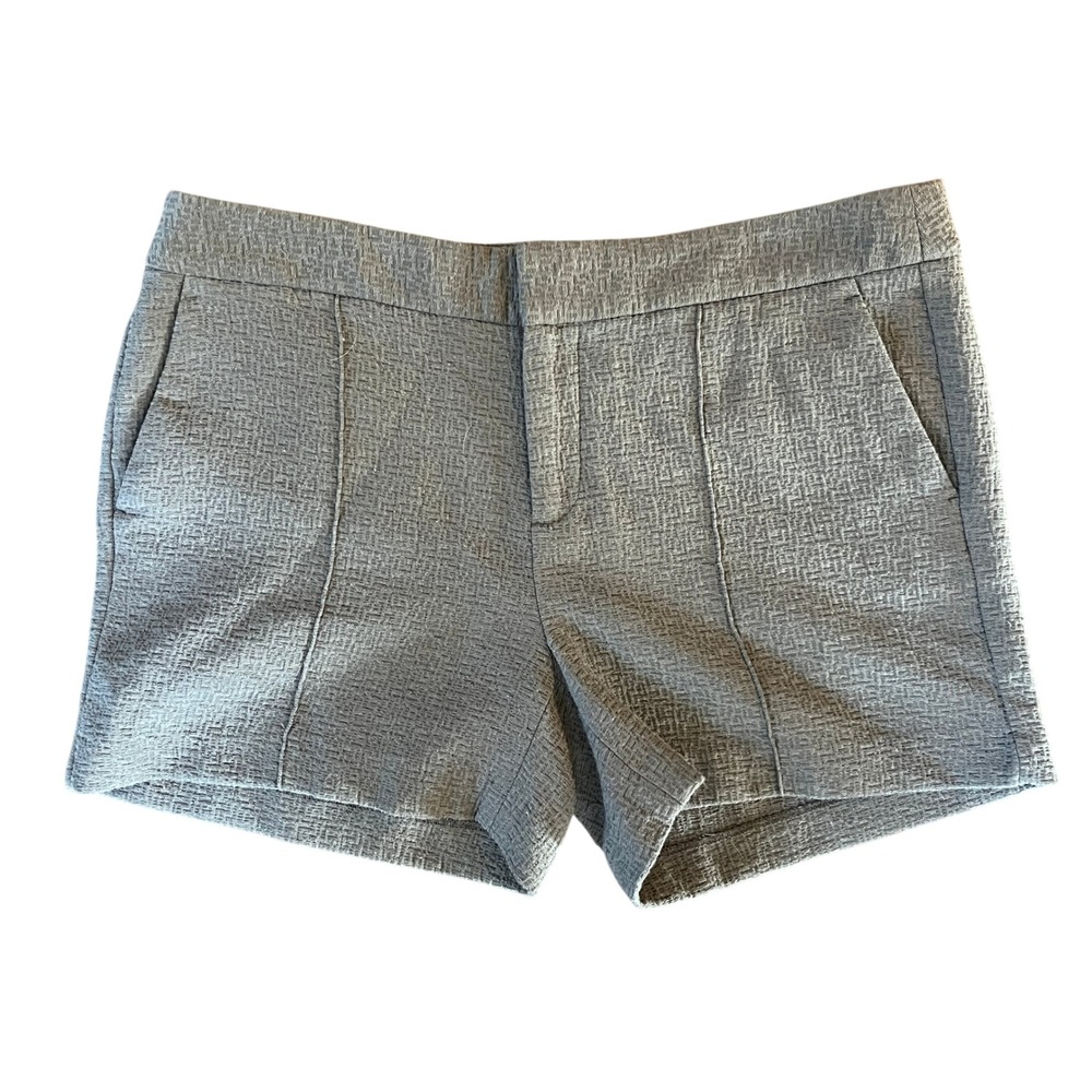 Banana Republic Womens Grey Textured Tailored Shorts Size 12 4.5" Inseam NWT